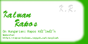 kalman rapos business card